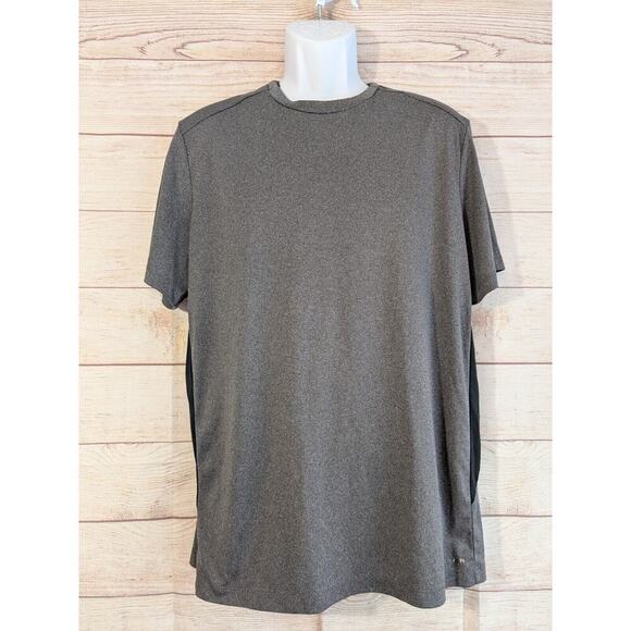 Mens Gray Tek Gear Dri-fit Activewear T-shirt Size Large With Pocket - Picture 1 of 8